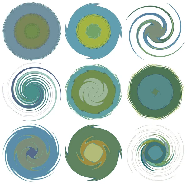 Formes Abstraites Spirale Tourbillon Tourbillon Vortex — Image vectorielle