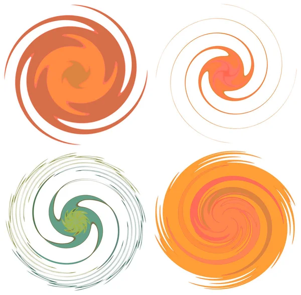 Spirale Abstraite Monochrome Tourbillon Tourbillon Formes Vortex — Image vectorielle