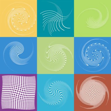 Beyaz sarmal, sarmal, kıvrık ve kıvrımlı şekiller. spiral, çevirme, girdap çizimi. Sicim tasarımı elementleri tek renk, tek renkli arkaplan, arka plan. Sarmal, volta takımı.