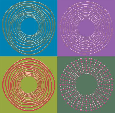 duotone curly, coil, gyration volute shape. twine vortex rotating in concentric, radial, radiating and circular, circling fashion clipart