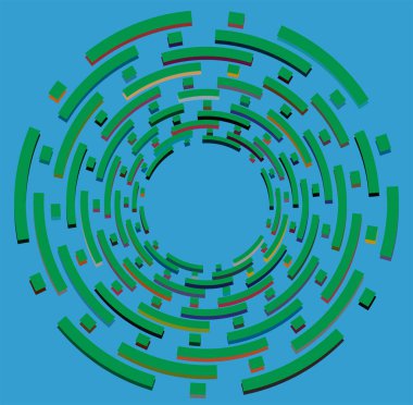 Çok renkli kıvrımlı, bobin, kıvrımlı volt şekli. sicim girdabı eşmerkezli, dairesel, ışık saçan, dairesel, daireler çizerek dönen moda