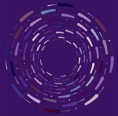 Renkli, çok renkli ve monokrom döngülü, döngüsel eşmerkezli halka. Dönen sarmal, girdap, girdap. soyut dairesel, dairesel döngü şekli, renkli arkaplan üzerindeki element, arkaplan