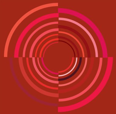 Renkli, çok renkli ve monokrom döngülü, döngüsel eşmerkezli halka. Dönen sarmal, girdap, girdap. soyut dairesel, dairesel döngü şekli, renkli arkaplan üzerindeki element, arkaplan