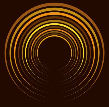 Monokrom döngüsel, döngüsel eşmerkezli halkalar. Dönen sarmal, girdap, girdap. soyut dairesel, dairesel döngü şekli, öge