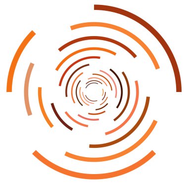 Monokrom döngüsel, döngüsel eşmerkezli halkalar. Dönen sarmal, girdap, girdap. soyut dairesel, dairesel döngü şekli, öge