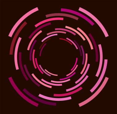 Monokrom döngüsel, döngüsel eşmerkezli halkalar. Dönen sarmal, girdap, girdap. soyut dairesel, dairesel döngü şekli, öge