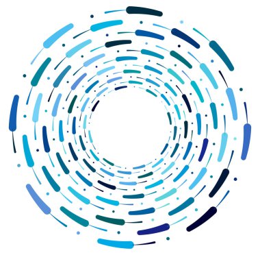 Monokrom döngüsel, döngüsel eşmerkezli halkalar. Dönen sarmal, girdap, girdap. soyut dairesel, dairesel döngü şekli, öge