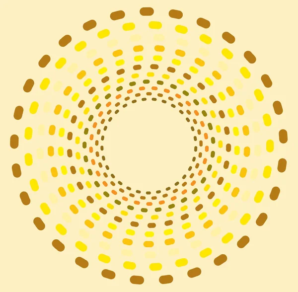 色彩艳丽 五彩缤纷 单色循环 循环同心环 旋转的螺旋形 螺旋形 径向环状 彩色背景上的元素 — 图库矢量图片