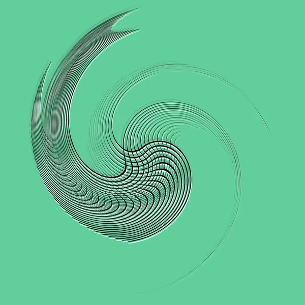 Branco Helicoidal Espiral Ondulado Forma Encaracolado Espiral Rodopiar Redemoinho Ilustração — Vetor de Stock