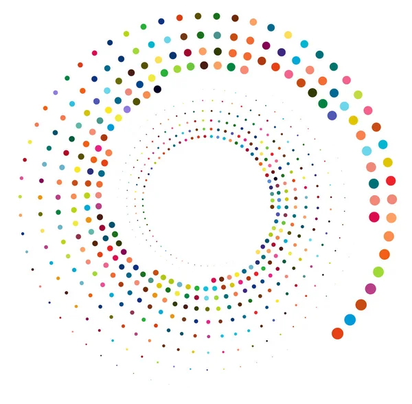 Enkel Gevlekt Veelkleurig Kleurrijk Spiraalvormig Wervelend Draaiend Element Gedraaide Cyclische — Stockvector
