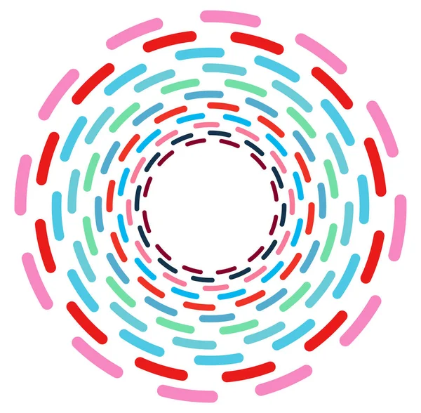 Einfarbiges Mehrfarbiges Und Farbenfrohes Spiral Wirbel Wirbelelement Verdreht Zyklisch Kreisförmig — Stockvektor