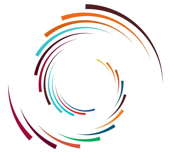 Simple Marbré Multicolore Coloré Spirale Tourbillon Élément Tourbillon Torsion Cyclique — Image vectorielle