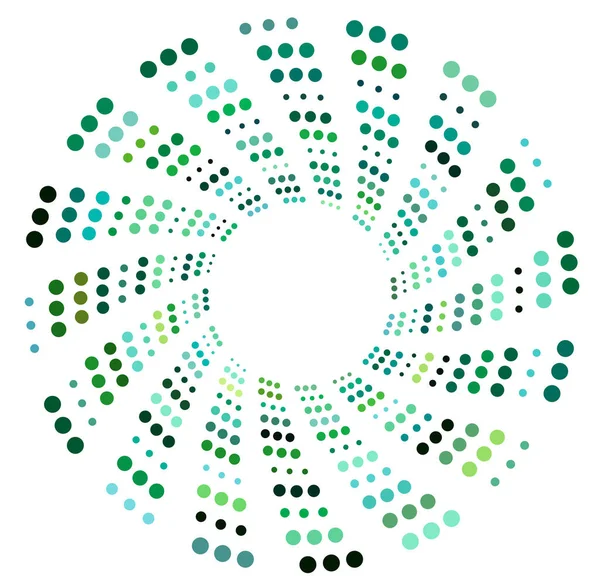 단색의 동심원의 고리입니다 회전하는 Whorl 추상적 방사형 — 스톡 벡터