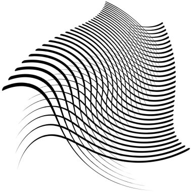 Tek renkli volt, girdap şekilleri. Çarpık sarmal elementler. Döndürme, döndürme ve bükme kavramı tasarımı