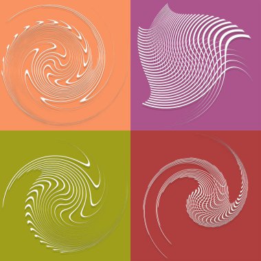 Beyaz sarmal, sarmal, kıvrık ve kıvrımlı şekiller. spiral, çevirme, girdap çizimi. Sicim tasarımı elementleri tek renk, tek renkli arkaplan, arka plan. Sarmal, volta takımı.
