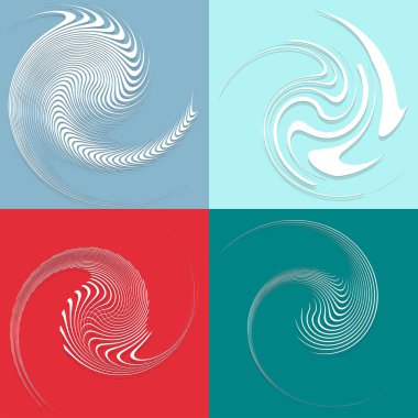Beyaz sarmal, sarmal, kıvrık ve kıvrımlı şekiller. spiral, çevirme, girdap çizimi. Sicim tasarımı elementleri tek renk, tek renkli arkaplan, arka plan. Sarmal, volta takımı.