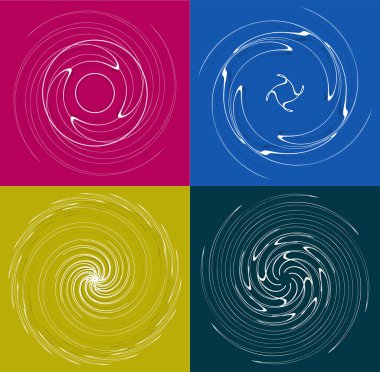 Beyaz sarmal, sarmal, kıvrık ve kıvrımlı şekiller. spiral, çevirme, girdap çizimi. Sicim tasarımı elementleri tek renk, tek renkli arkaplan, arka plan. Sarmal, volta takımı.