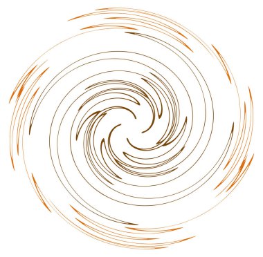 Tek noktalı, çok renkli ve renkli spiral, girdap, dönme elementi. Bükülmüş döngüsel, dairesel ve dairesel, yayılan girdap, volt şekilli