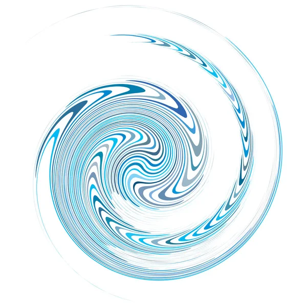 Cíclico Monocromático Anéis Concêntricos Ciclo Espiral Giratória Vórtice Turbilhão Abstrato —  Vetores de Stock