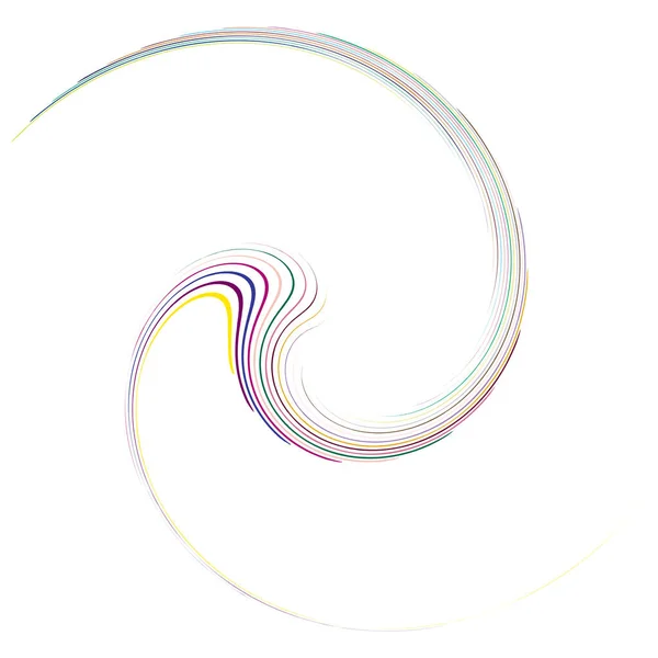 Simple Marbré Multicolore Coloré Spirale Tourbillon Élément Tourbillon Torsion Cyclique — Image vectorielle