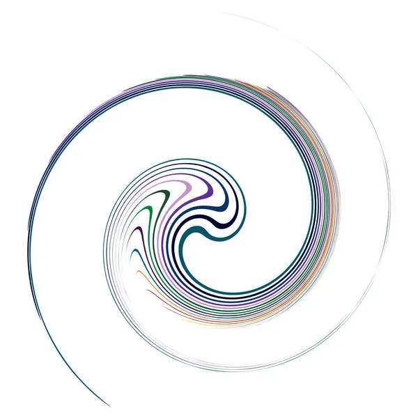 Único Manchado Multi Cor Espiral Colorido Redemoinho Twirl Elemento Torcido —  Vetores de Stock