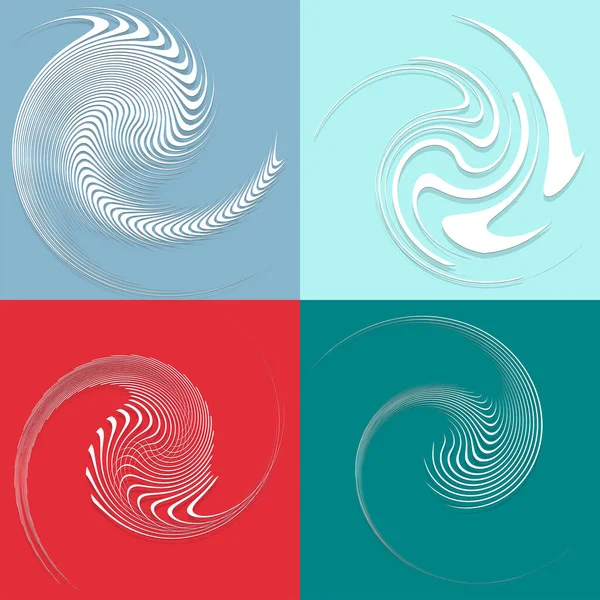 Beyaz sarmal, sarmal, kıvrık ve kıvrımlı şekiller. spiral, çevirme, girdap çizimi. Sicim tasarımı elementleri tek renk, tek renkli arkaplan, arka plan. Sarmal, volta takımı.