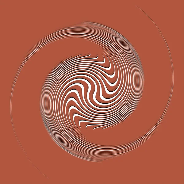 Hélice Blanca Espiral Rizado Forma Rizada Espiral Giro Remolino Ilustración — Vector de stock