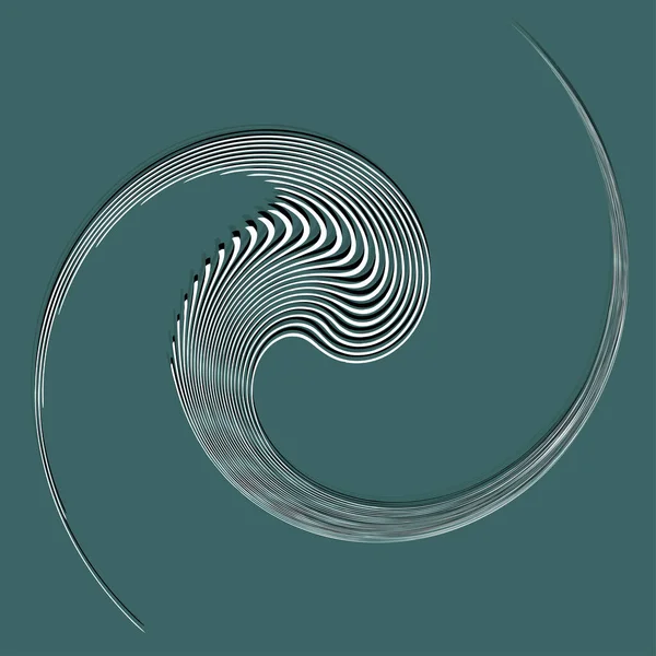 Forme Hélicoïdale Blanche Spirale Bouclée Bouclée Spirale Tourbillon Tourbillon Illustration — Image vectorielle