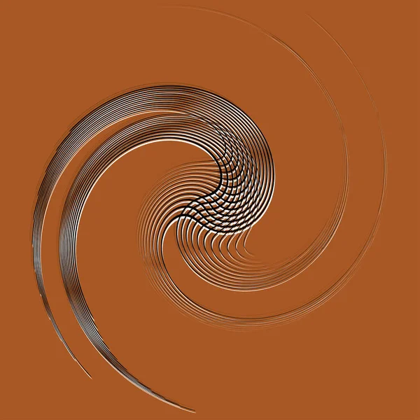 Weiße Spiralförmige Spiralförmige Lockige Form Spirale Wirbel Wirbel Illustration Zwirn — Stockvektor