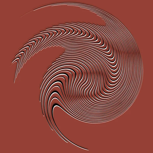 Hélice Blanca Espiral Rizado Forma Rizada Espiral Giro Remolino Ilustración — Vector de stock