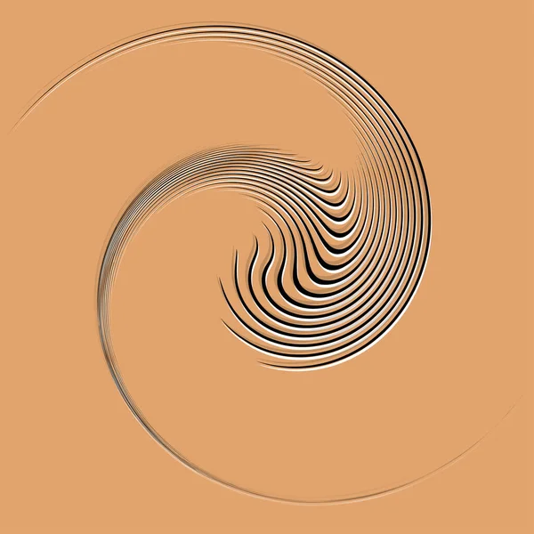 Hélice Blanca Espiral Rizado Forma Rizada Espiral Giro Remolino Ilustración — Vector de stock