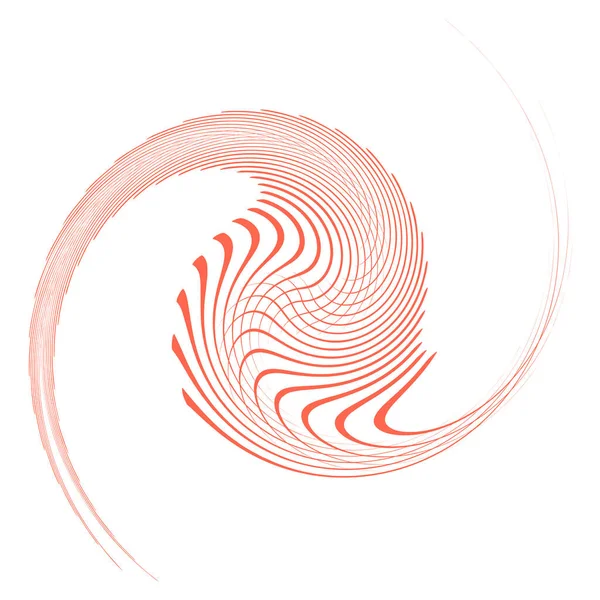 Giro Monocromático Monocromático Gire Forma Com Rotação Rotação Distorção Espiral —  Vetores de Stock