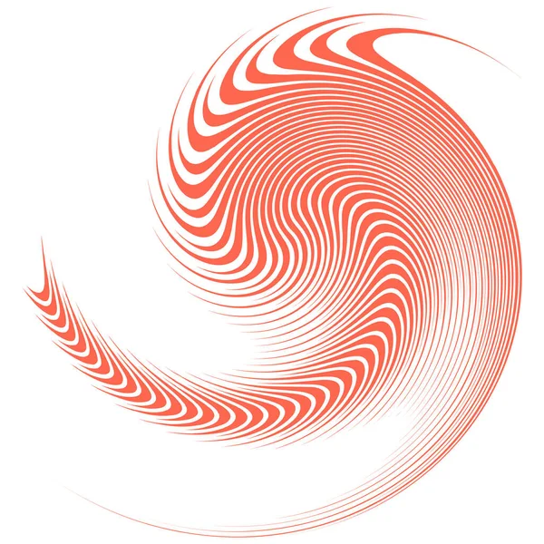 Tourbillon Monochrome Tourbillon Monochrome Forme Avec Rotation Rotation Distorsion Spirale — Image vectorielle