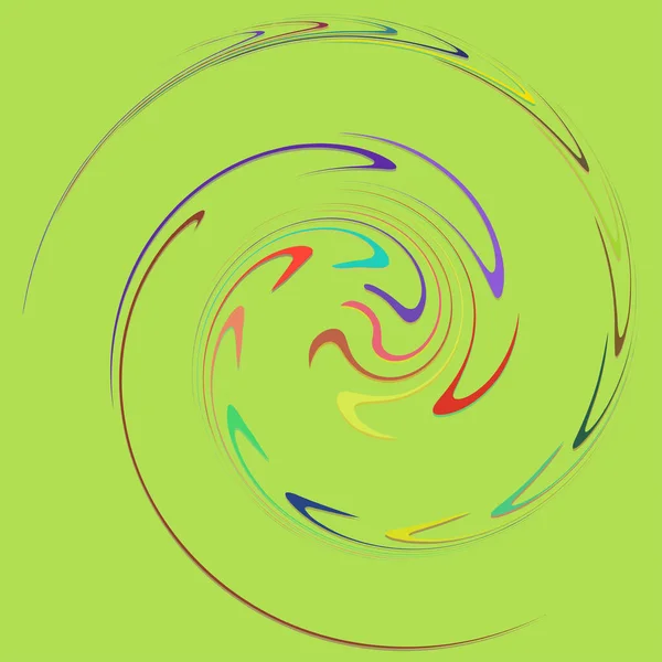Verschmutztes Beschmiertes Cremiges Einfarbiges Buntes Spiral Wirbel Wirbelelement Verdreht Zyklisch — Stockvektor