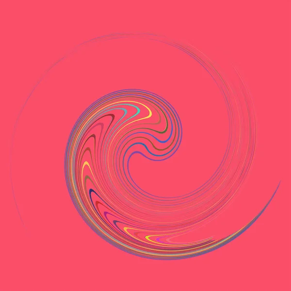 Verschmutztes Beschmiertes Cremiges Einfarbiges Buntes Spiral Wirbel Wirbelelement Verdreht Zyklisch — Stockvektor