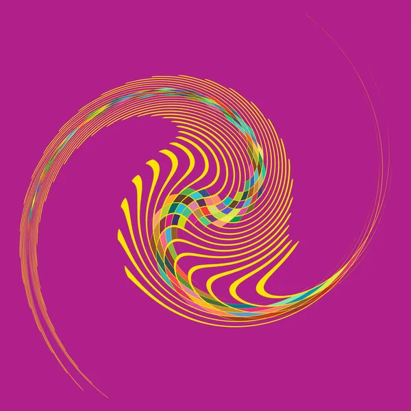 Sbavato Spalmato Cremoso Singolo Screziato Multi Colore Colorato Spirale Vortice — Vettoriale Stock