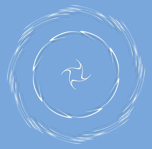 Bianco Elicoidale Spirale Arricciato Riccio Spirale Roteare Roteare Illustrazione Elemento — Vettoriale Stock