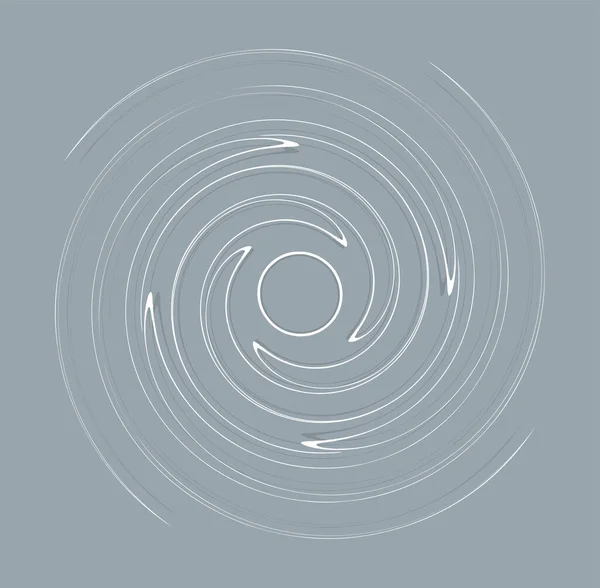 白いらせん状で螺旋状で丸く丸い形です らせん状で渦巻き状のイラスト 単色モノクロ背景背景の上に2つのデザイン要素があります ヘリックスボリュート — ストックベクタ