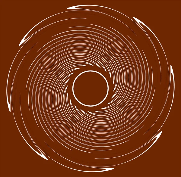 Weiße Spiralförmige Spiralförmige Lockige Form Spirale Wirbel Wirbel Illustration Zwirn — Stockvektor