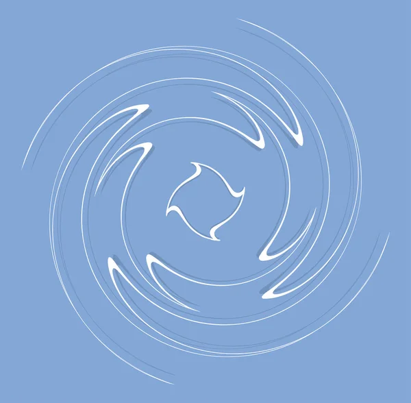 Branco Helicoidal Espiral Ondulado Forma Encaracolado Espiral Rodopiar Redemoinho Ilustração — Vetor de Stock