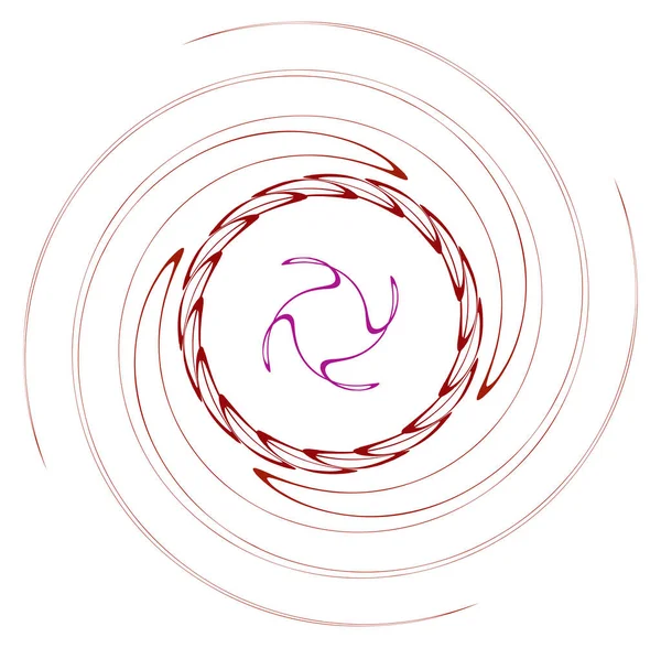 Egyetlen Foltos Többszínű Színes Spirál Örvény Forgó Elem Csavart Ciklikus — Stock Vector