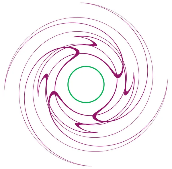 Single Moteado Multicolor Colorido Espiral Remolino Elemento Giratorio Torcido Cíclico — Archivo Imágenes Vectoriales