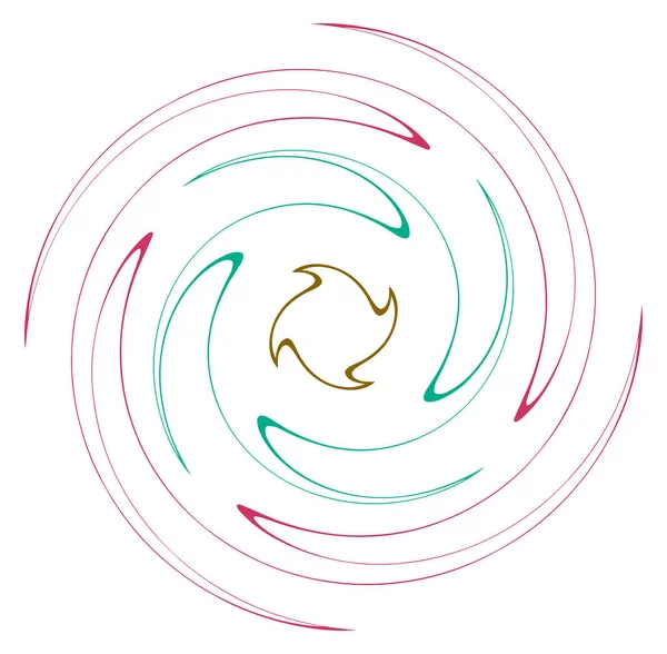 Único Manchado Multi Cor Espiral Colorido Redemoinho Twirl Elemento Torcido — Vetor de Stock