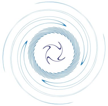Monokrom döngüsel, döngüsel eşmerkezli halkalar. Dönen sarmal, girdap, girdap. soyut dairesel, dairesel döngü şekli, öge