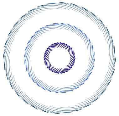 Monokrom döngüsel, döngüsel eşmerkezli halkalar. Dönen sarmal, girdap, girdap. soyut dairesel, dairesel döngü şekli, öge