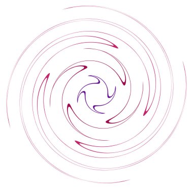 Monokrom döngüsel, döngüsel eşmerkezli halkalar. Dönen sarmal, girdap, girdap. soyut dairesel, dairesel döngü şekli, öge