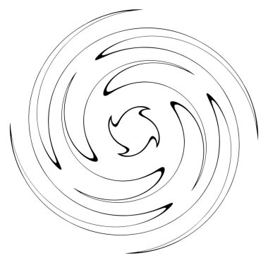 Tek renkli volt, girdap şekilleri. Çarpık sarmal elementler. Döndürme, döndürme ve bükme kavramı tasarımı