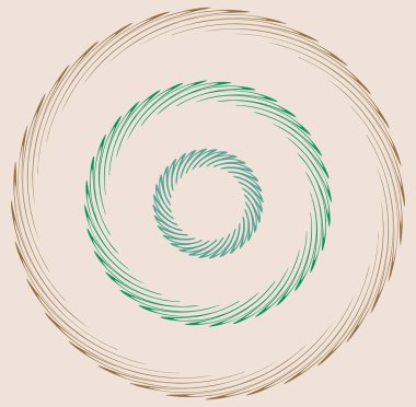 Tek noktalı, çok renkli ve renkli spiral, girdap, dönme elementi. Çarpık döngüsel, dairesel ve dairesel, ışınımlı girdap, renkli arkaplan üzerinde volt şekli, arka plan