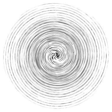 Leke, leke, grungy monochrome, siyah-beyaz volute, girdap şeklinde. Bükülmüş sarmal element. Döndürme, döndürme ve bükme konsepti tasarımı. Soyut gri pullu spiral, girdap, girdap çizimi