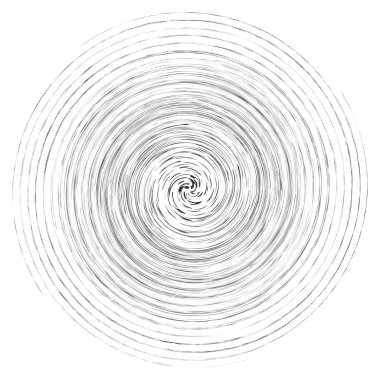 Leke, leke, grungy monochrome, siyah-beyaz volute, girdap şeklinde. Bükülmüş sarmal element. Döndürme, döndürme ve bükme konsepti tasarımı. Soyut gri pullu spiral, girdap, girdap çizimi